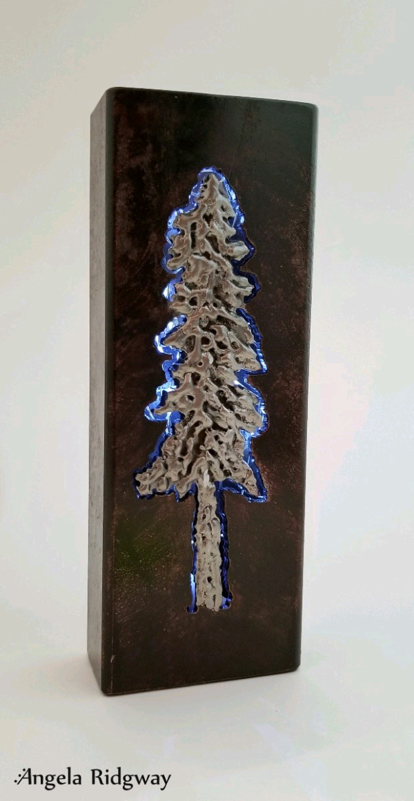 fir tree light box  ~ 8"  [2019] by Angela Ridgway