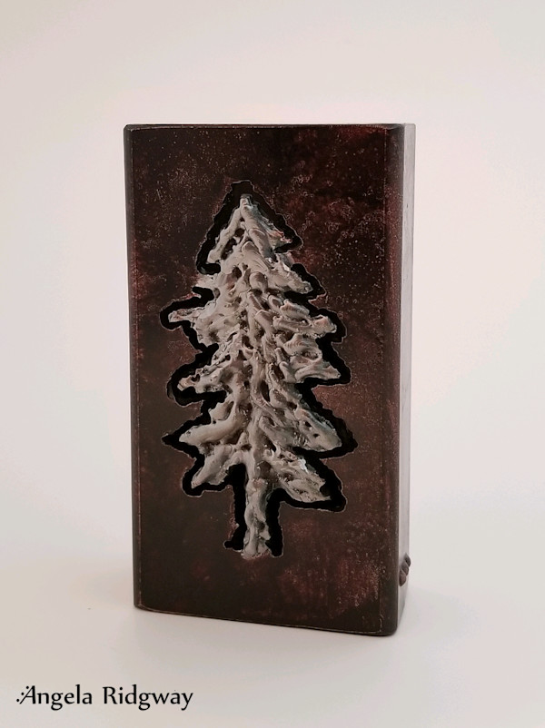 fir tree light box  ~ 5"  (FT04) by Angela Ridgway