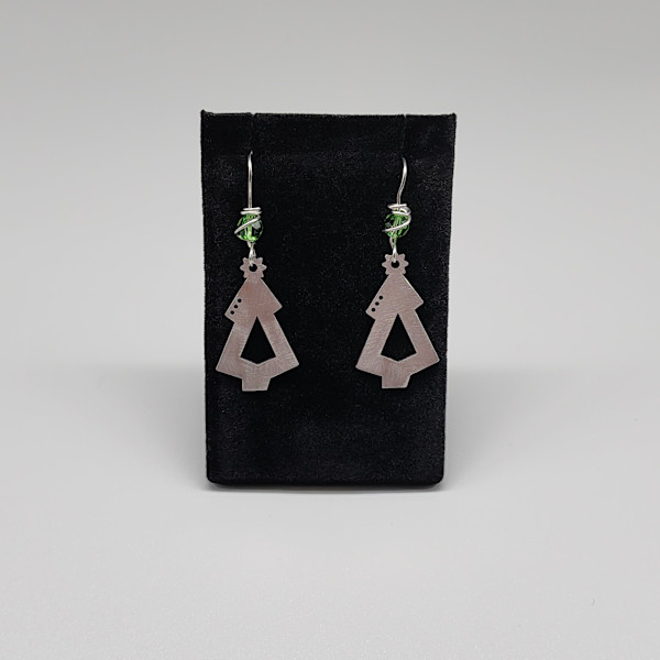 earring - sxmas tree - stainless by Angela Ridgway