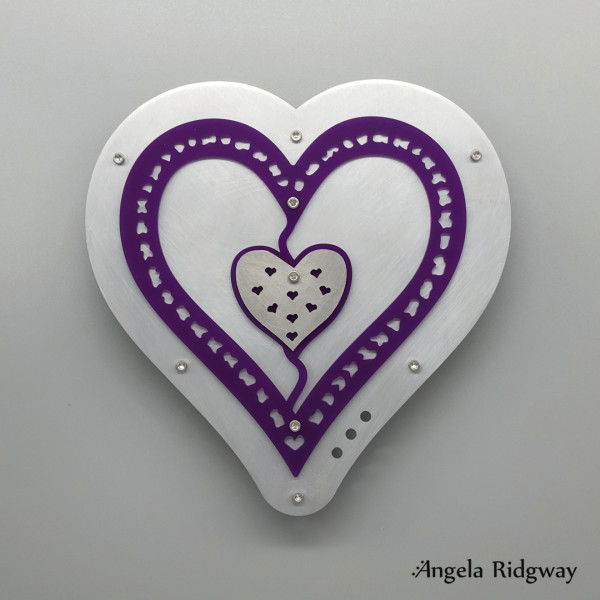 your heart in mine - multi-heart by Angela Ridgway