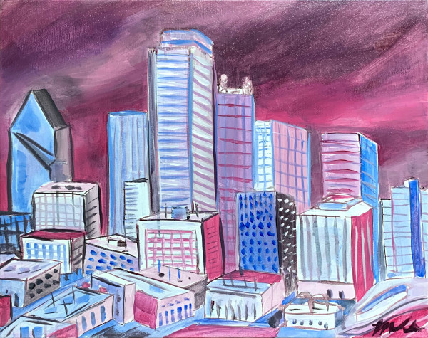 Skyline in Pink by Mari Pohlman
