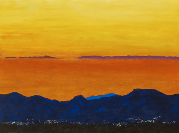 Sunset Over The Tucson Mountains  by Edgar Turk