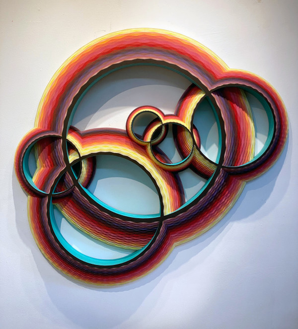 Wide Ring Interlocken by Christine Romanell