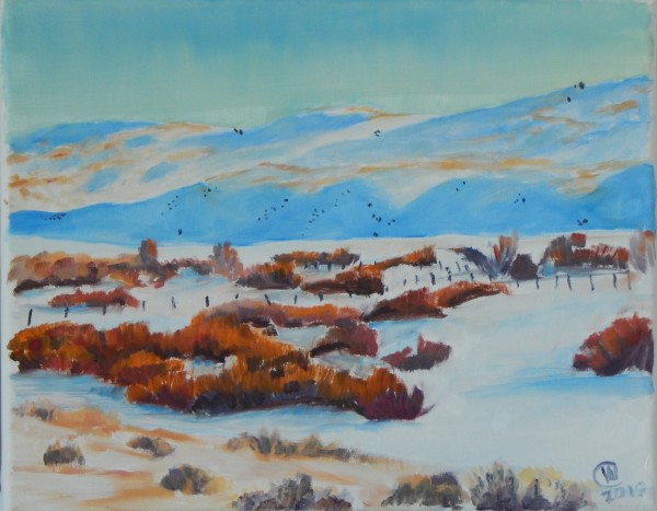 Hams Fork Winter Sunset  by Wilson Crawford by Cate Crawford and Wilson Crawford