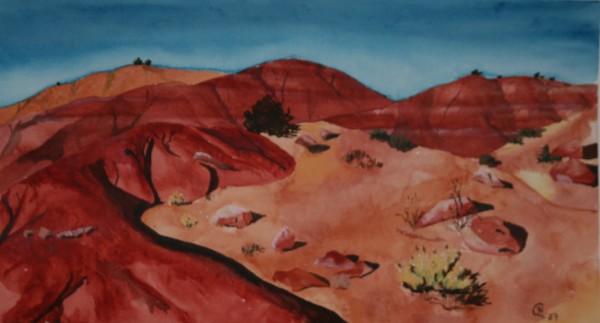 Red Hills at Ghost Ranch  by Wilson Crawford by Cate Crawford and Wilson Crawford