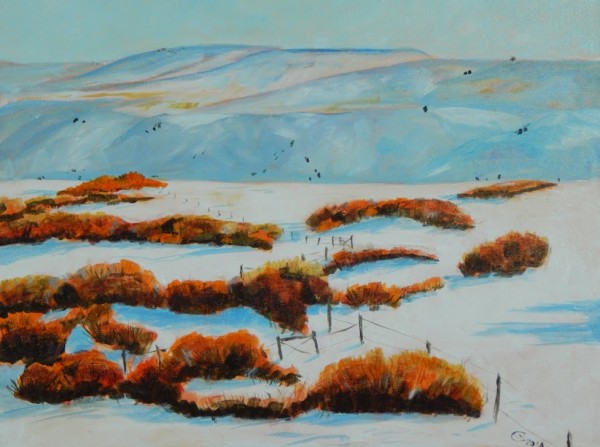 Winter Day on The Hams Fork  by Wilson Crawford by Cate Crawford and Wilson Crawford