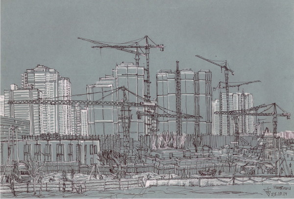 Hangzhou construction by Evgeny Bondarenko