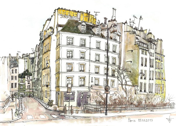 Rue Saint-Julien Pauvre by Evgeny Bondarenko