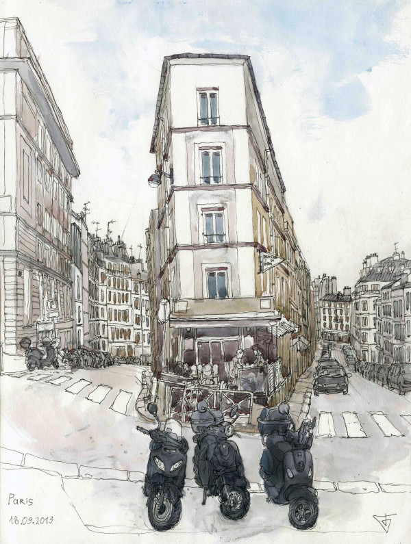 Near Monmartre by Evgeny Bondarenko