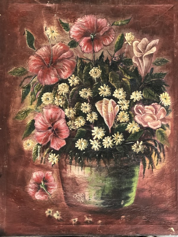 MMT de fleurs rose-vert by Inconnu