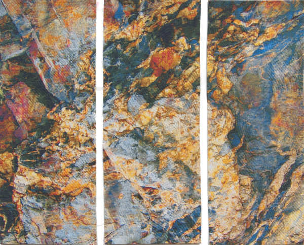 Cornwall Rock Triptych by Marilyn Henrion