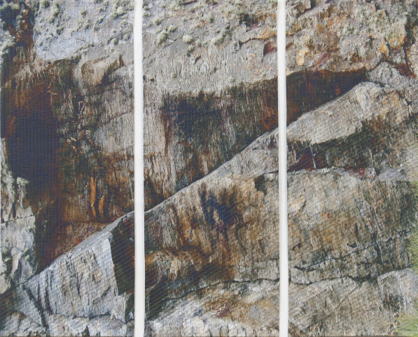 Gray Rock Triptych by Marilyn Henrion