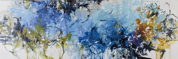 The Stream - Triptych by Carlos Ramirez