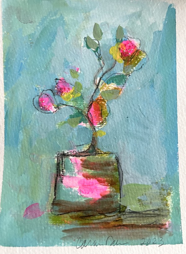 Flower in vase sketch 7 by Carmen Duran