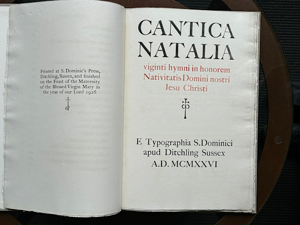 Cantica Natalia Viginti Hymni in Honorem Nativitatis Domini Nostri Jeu Christi by Desmond Chute, Eric Gill, Philip Hagreen, David Jones