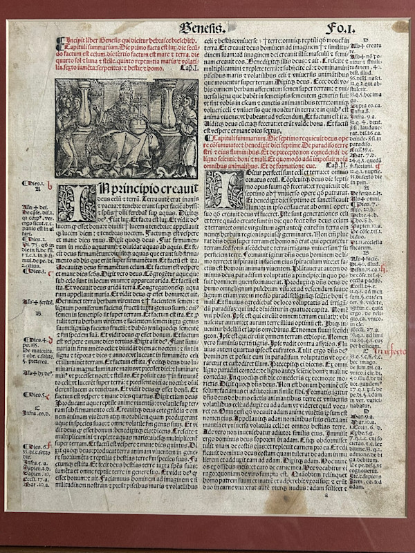 Sacon/Koberger 1519 Bible Folio - Book of Genesis by Jacques Sacon, Image 2.