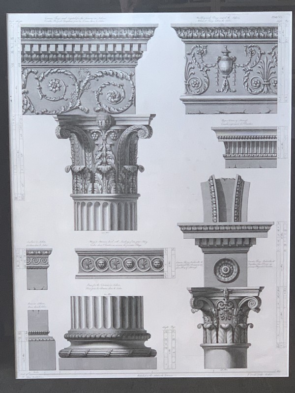 Cornice, Frize, and Capital for the Screens in Saloon, Plate VI by Robert Adam