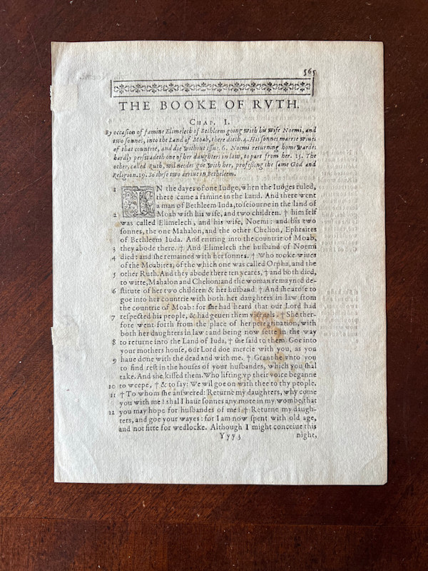 Douai Bible Folio from the Book of Ruth