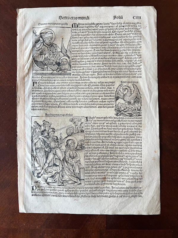 Nuremberg Chronicle (Liber Chronicarum) Folio 104 by Michael Wolgemut, Hartman Shedel, Image 2.