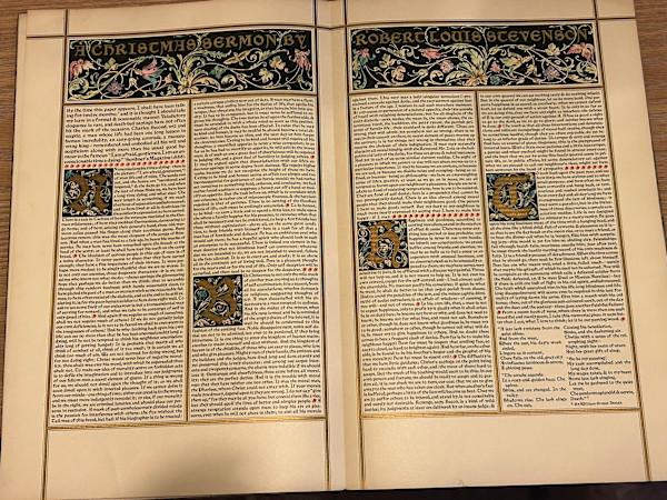 A Christmas Sermon by John Henry Nash, Robert Louis Stevenson