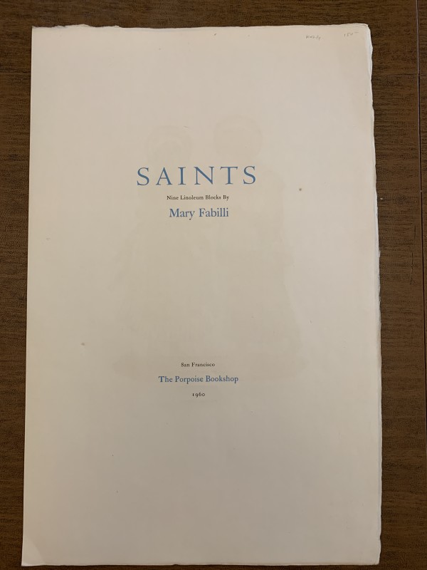 Saints by Mary Fabilli