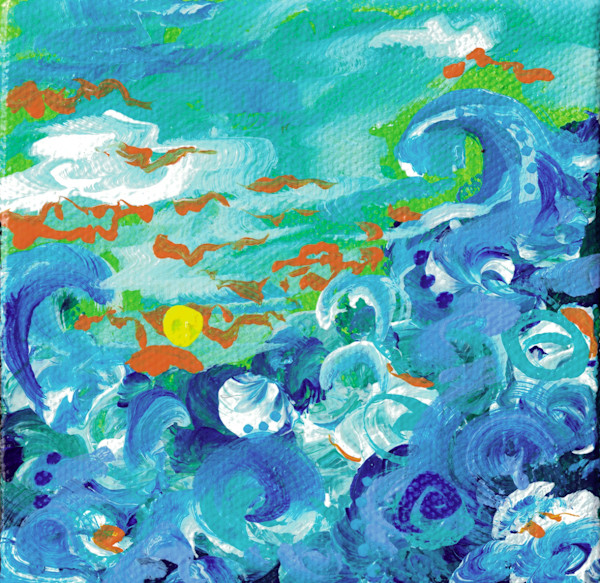 Tumultuous Waves by Evelyn Dufner