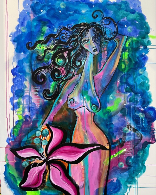 Blue Winded Goddess by Evelyn Dufner