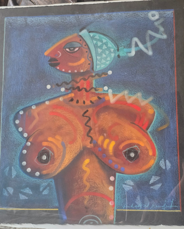 Blue Hat Lady by Linda Gail Sanders