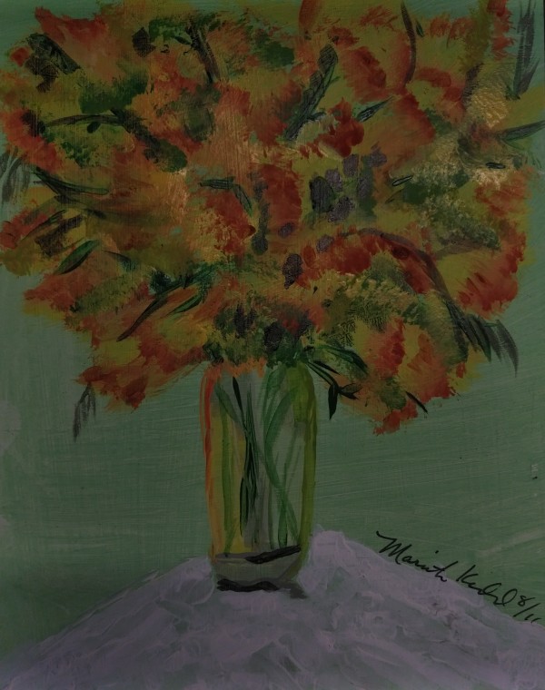 Untitled (Yellow Flowers in a Vase) by Marnita Kidd