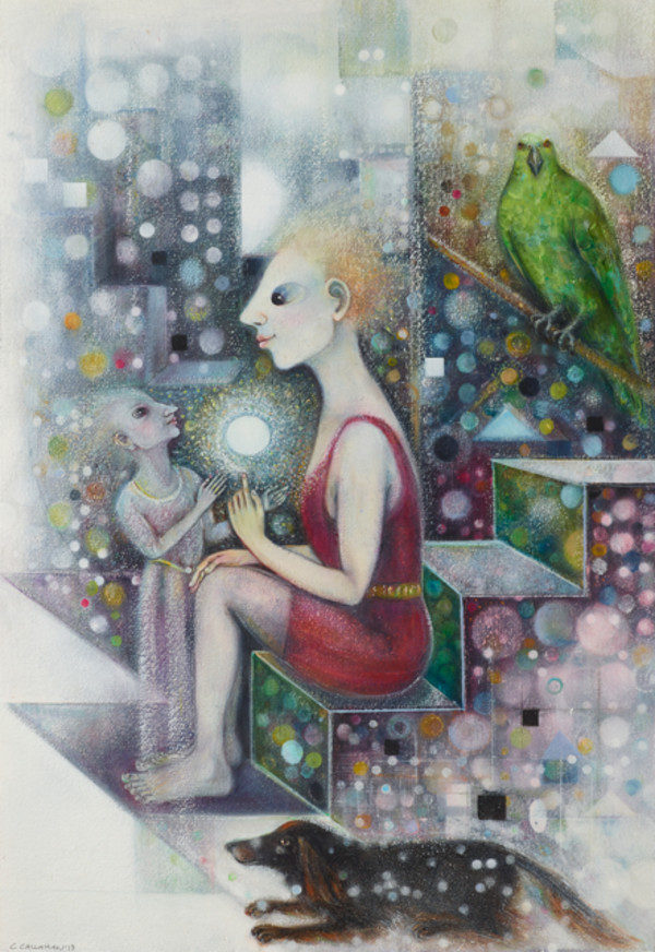 Framed, 34x26”, oil, A little light shines, $2000 by Carolyn Callahan