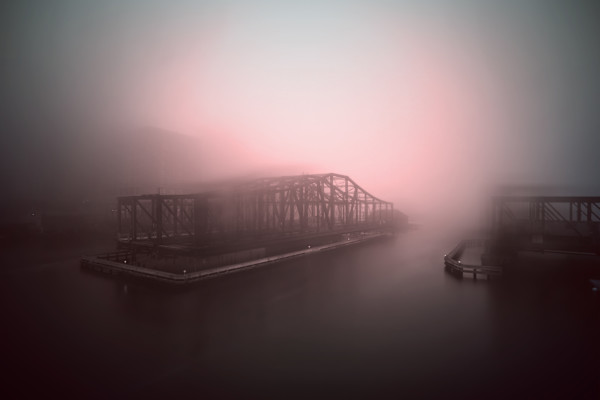 Bridge with Manganese Blue and Quinacridone Magenta 1:31pm by Jeffrey Heyne