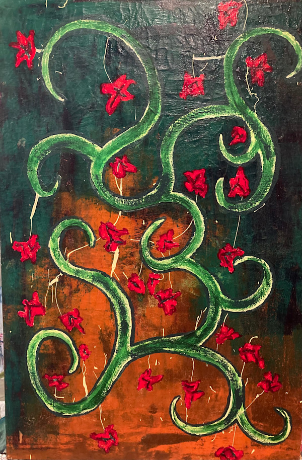 Rose Diamond Flower Vines by Jose Santos