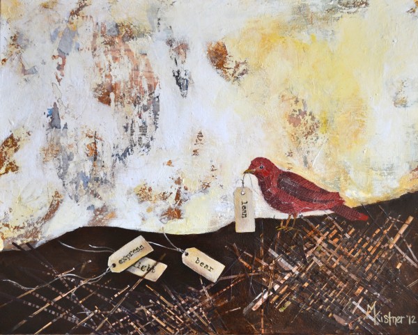 Red Bird (light, bear, lean, express) by Mel Kistner