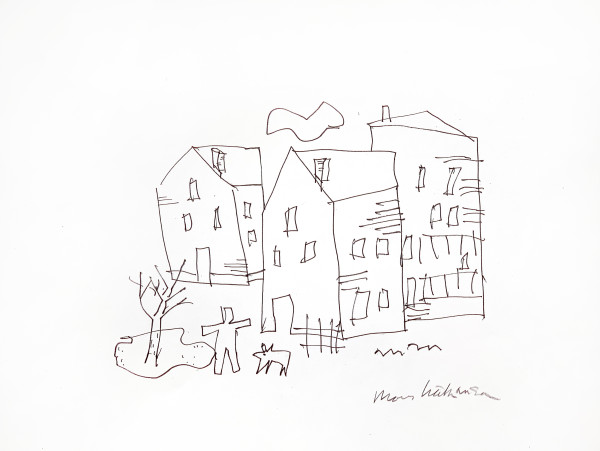 Town Sketch 1 by Morris Nathanson