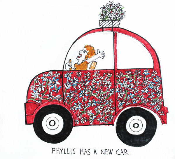 Phyllis Has a New Car