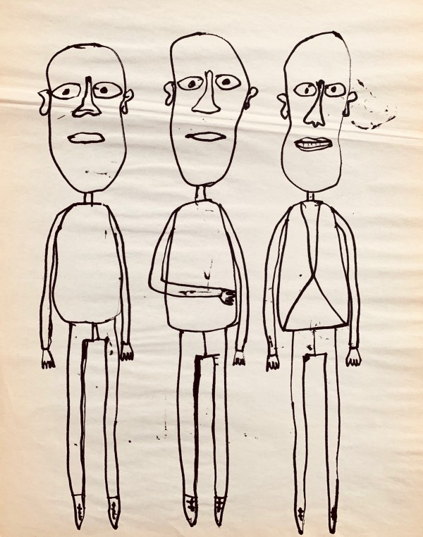 Three Men Standing by Morris Nathanson