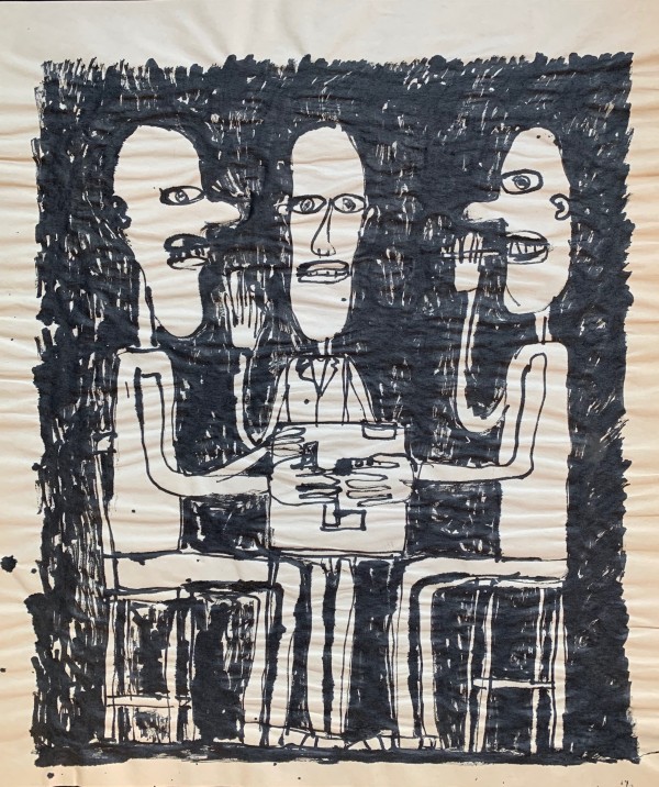 Three Men Dining by Morris Nathanson