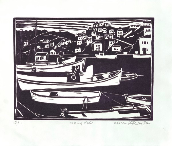 Boats at Harbor by Morris Nathanson