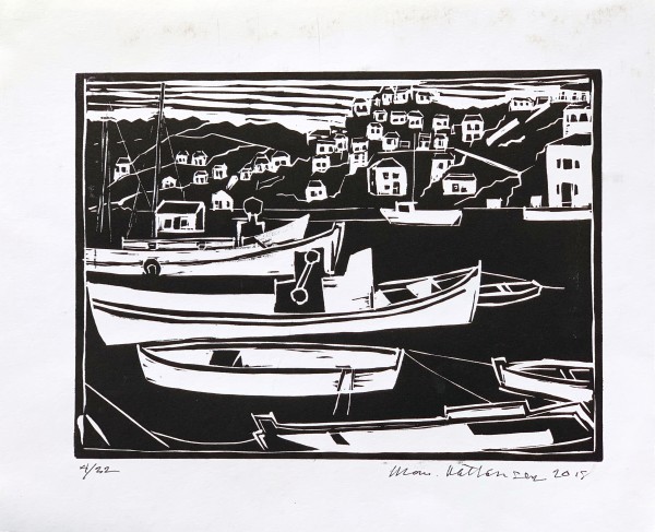Boats at Harbor by Morris Nathanson