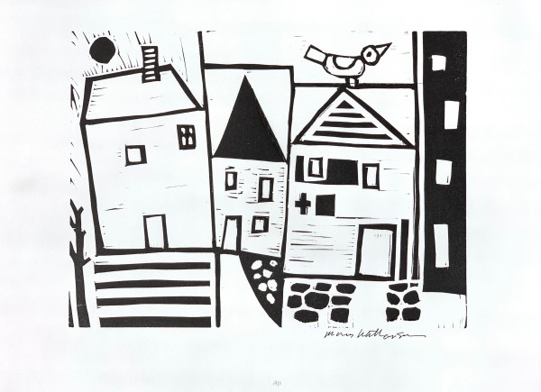 Bird on a Rooftop by Morris Nathanson