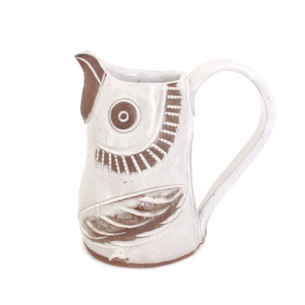 White Owl Pitcher by Linda Hsiao