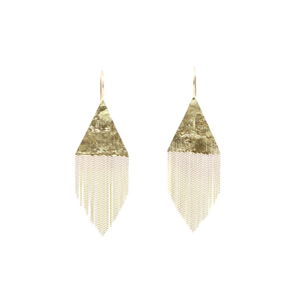 Gold Fish Earrings by Hannah Keefe
