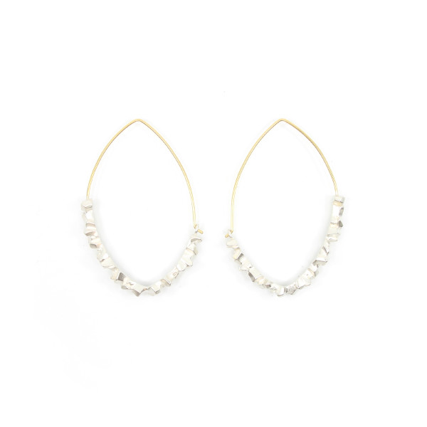 Super Fine Marquise Hoops by Kelsey Simmen