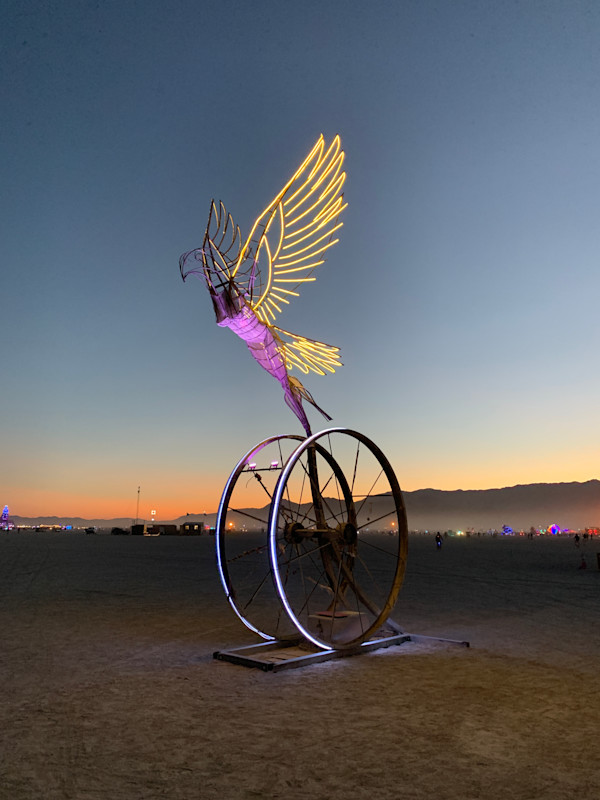 Taking Flight - Burning Man by Nicki Adani