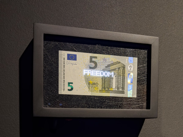 Planetary Values- 5 Euro Bill - Freedom by Jorge Luis Vaca Forero