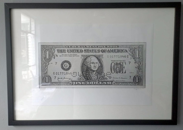 Dolar - Dibujo en  tabloide. by Jorge Luis Vaca Forero