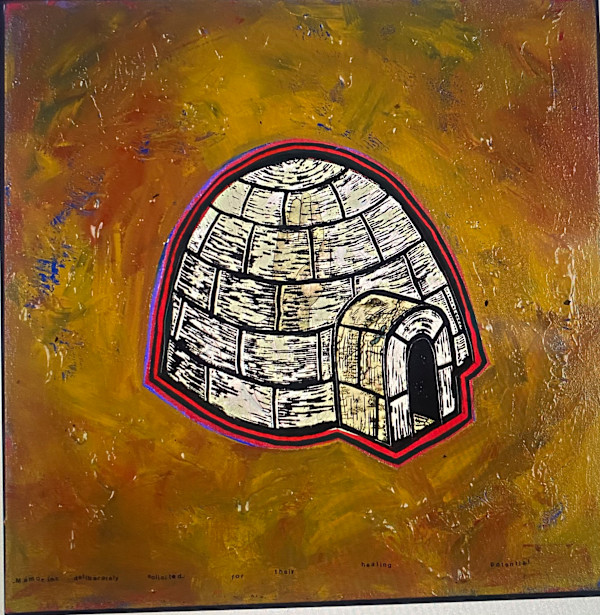 Igloo - mixed media by Meg Bernet