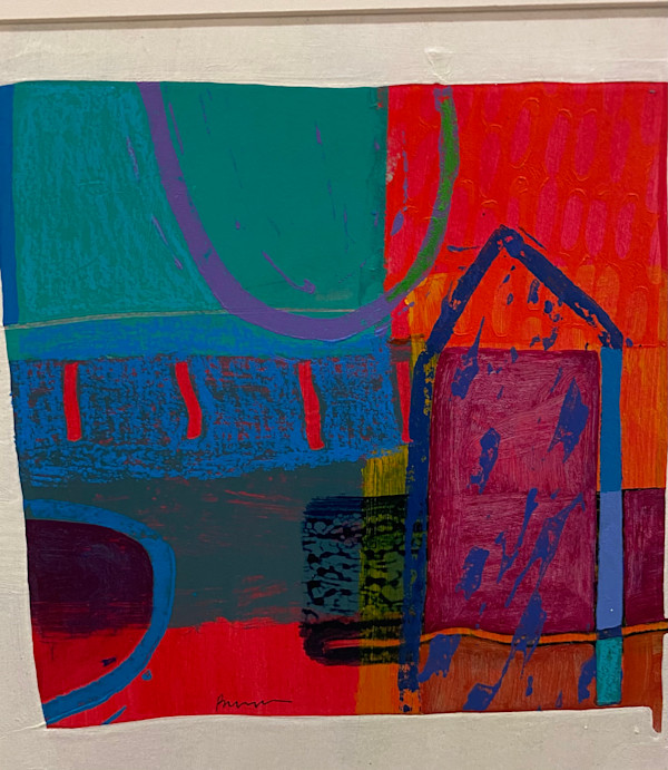 Blue House- mono print