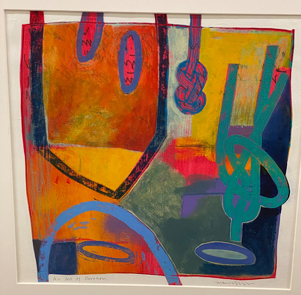 An Art of Devotion - mono print by Meg Bernet