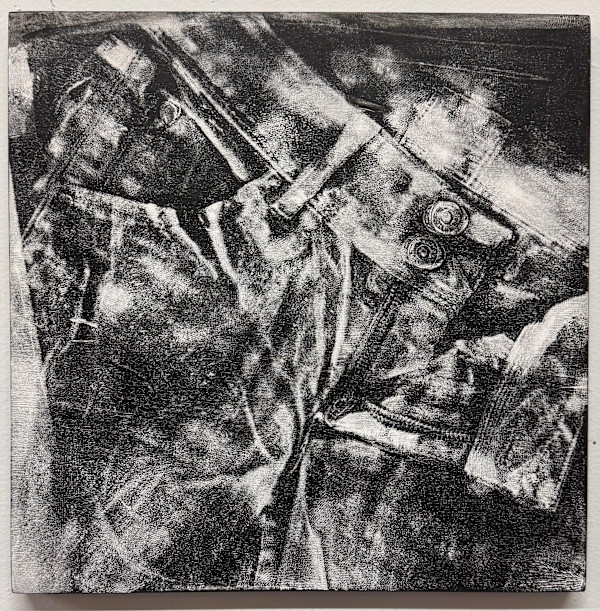 Faded Blues in black and white by Dawn Harmer